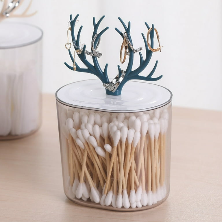 Creative Antler Cotton Swabs Container, Creative Jewelry Holder Organizer Box, Cotton Pad Q-Tip Organizer Creative Antler Cotton Swabs Container, Creative Jewelry Holder Organizer Box, Cotton Pad Q-Tip Organizer